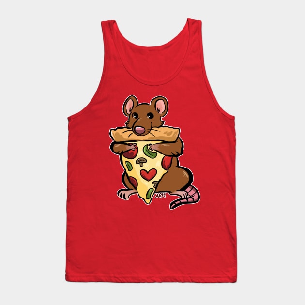 New York Icon: Pizza Rat Tank Top by angeliraferart